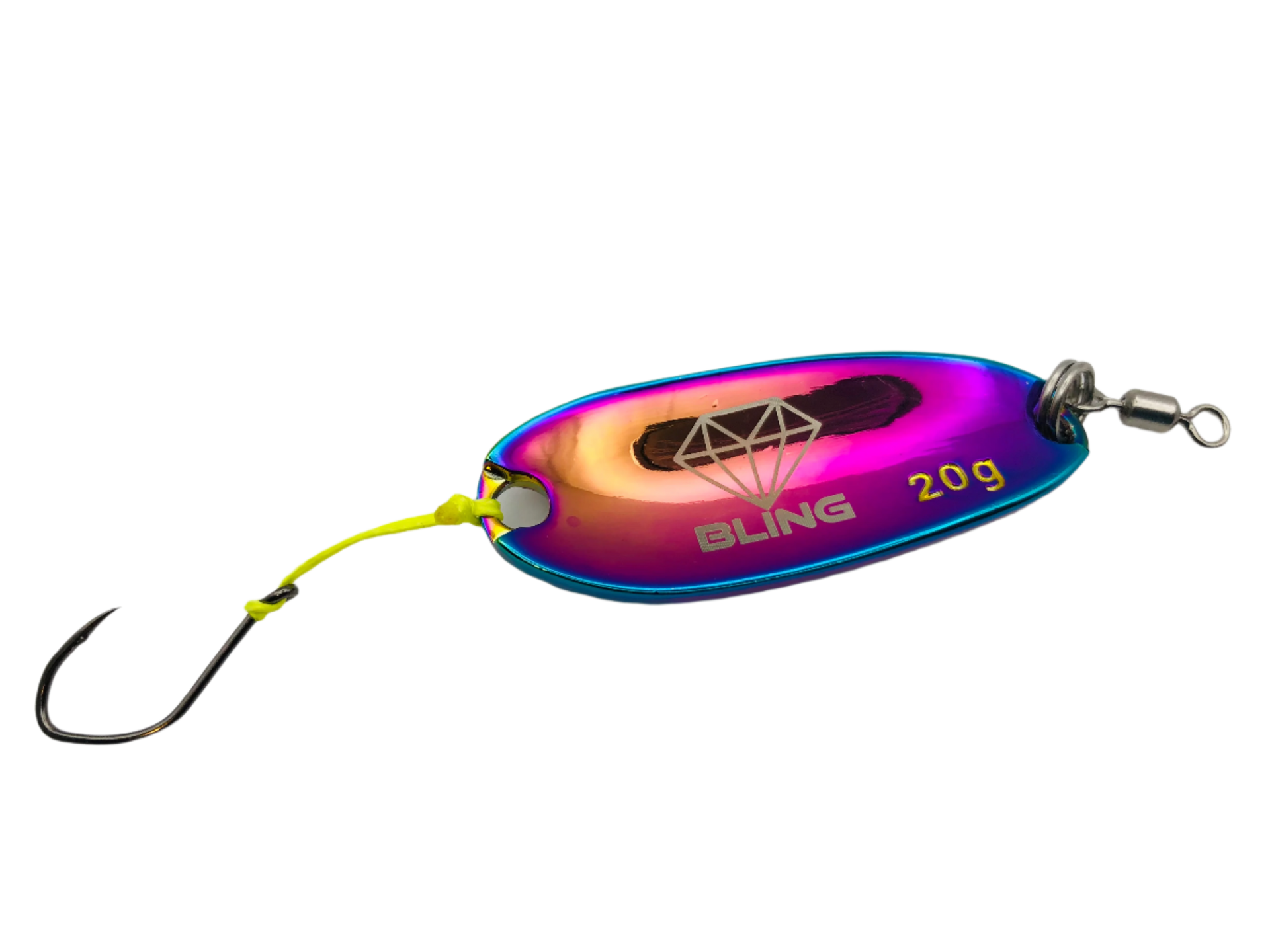 bedazzled fishing lure Bling 20g (2/3oz) Trailing Hook Spoon
